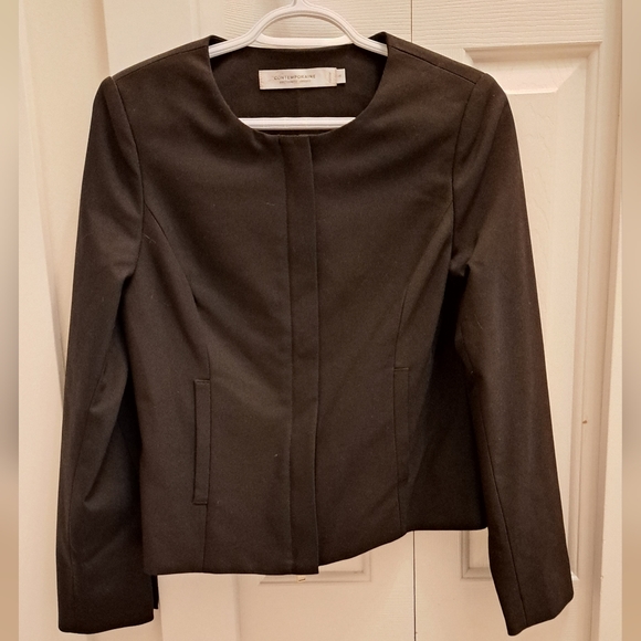 CONTEMPORAINE by SIMONS Black Structured Zip Jacket - Picture 5 of 6